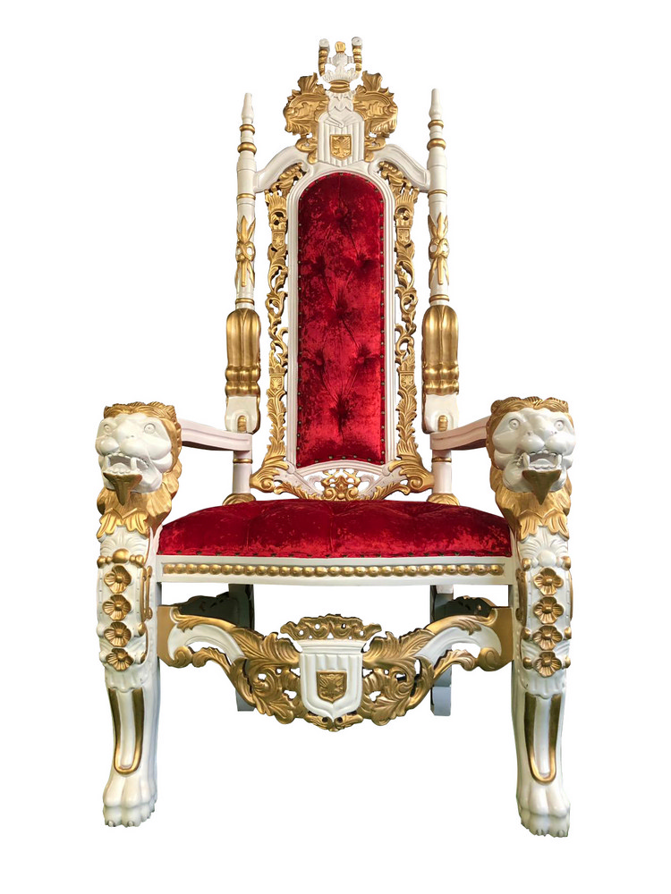 Noleggio Trono Imperiale-Bianco,rosso e oro a Milano